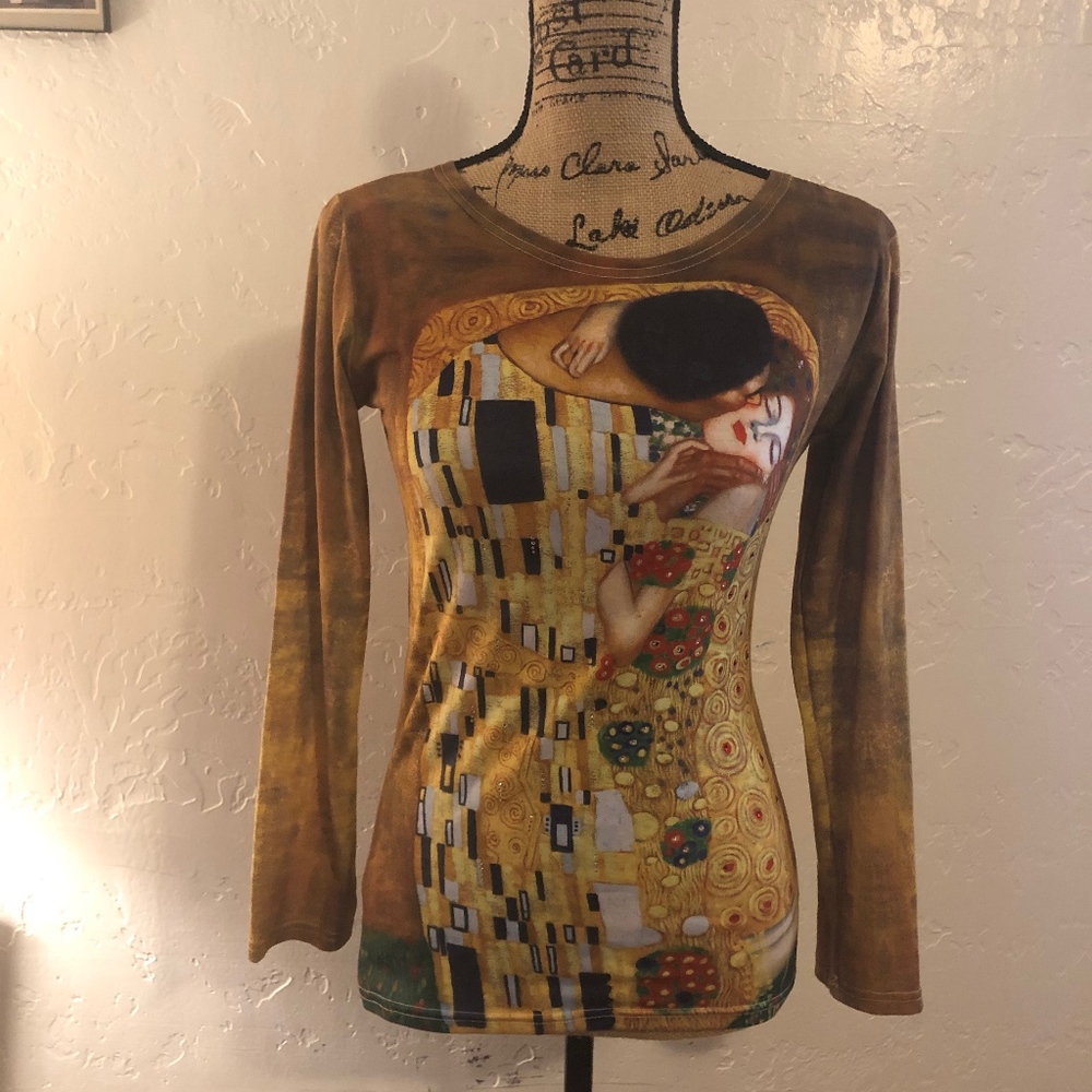Smile long sleeve, boat neck blouse, size small